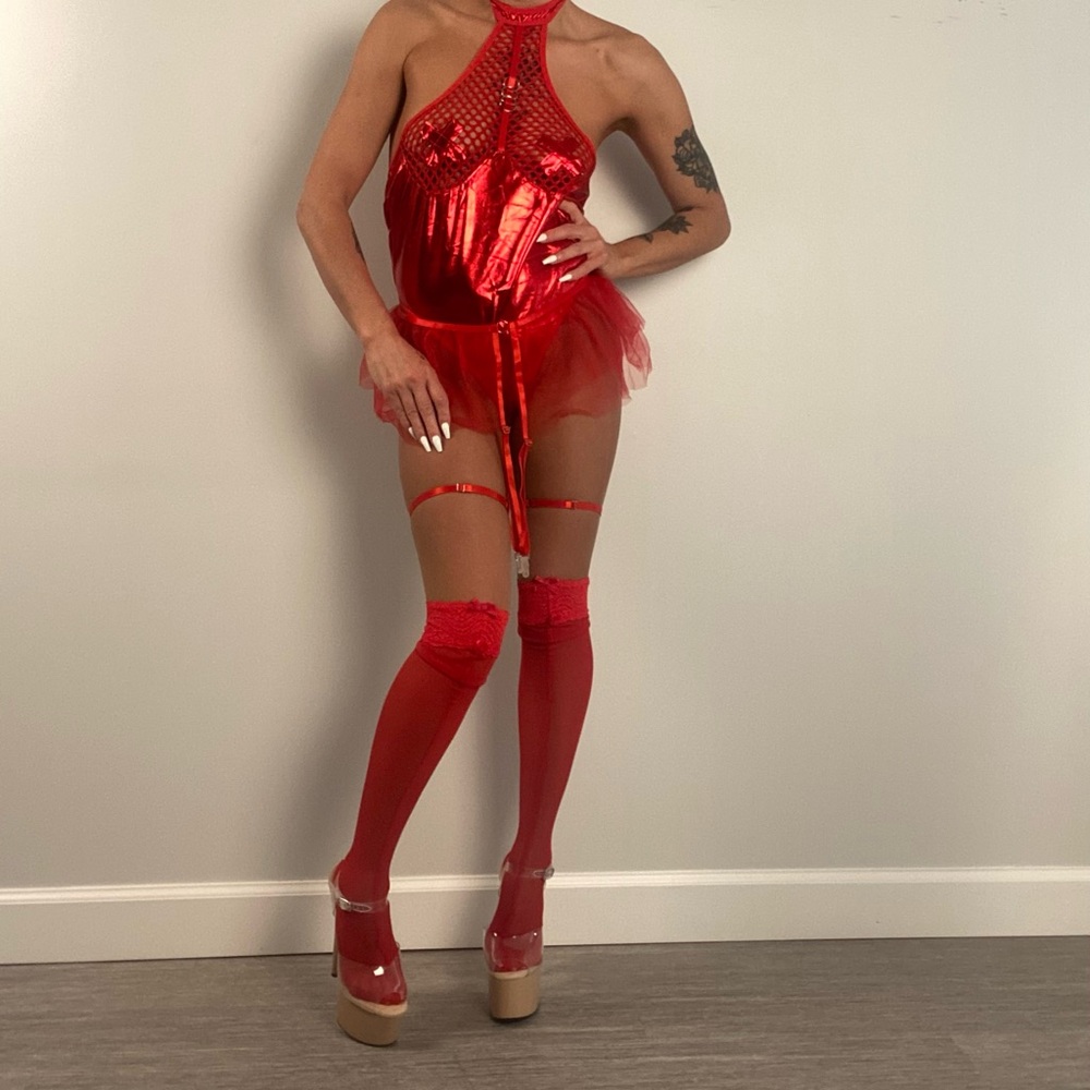 Sexy Red Costume Set